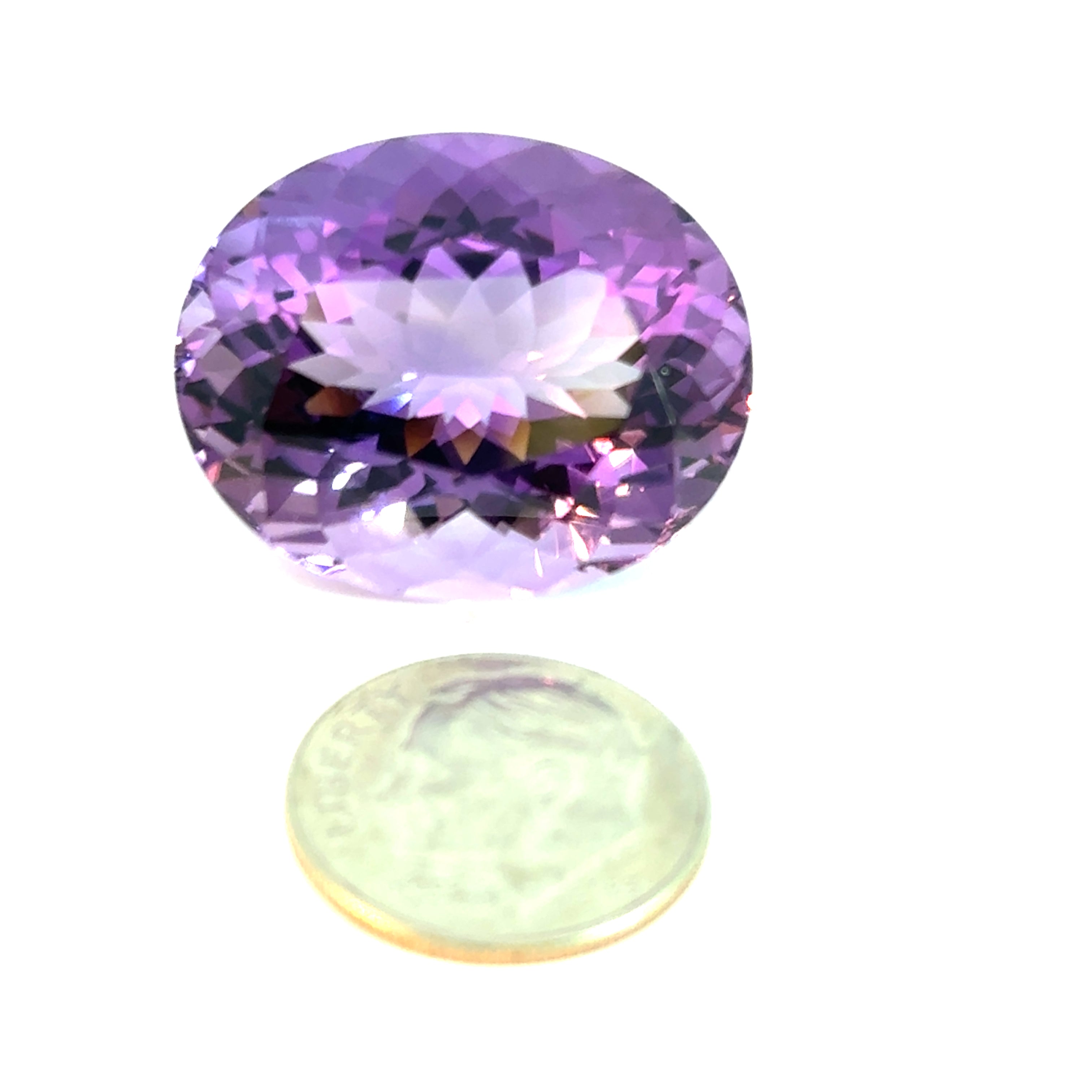 Amethyst Gemstone; Natural Untreated Brazil Amethyst; 39.80cts